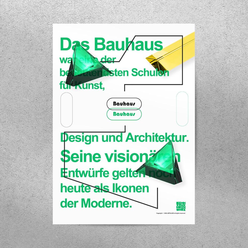 사각 포스터 액자 / Das Bauhaus