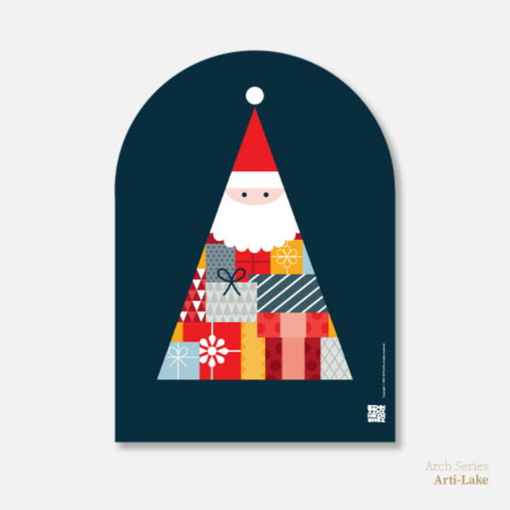 아치 포스터 액자 / 트라이앵글 산타