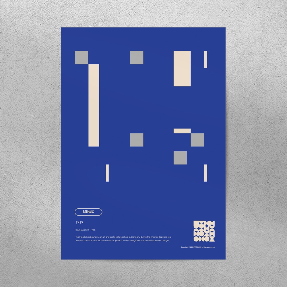 사각 포스터 액자 / Bauhaus Deep Blu