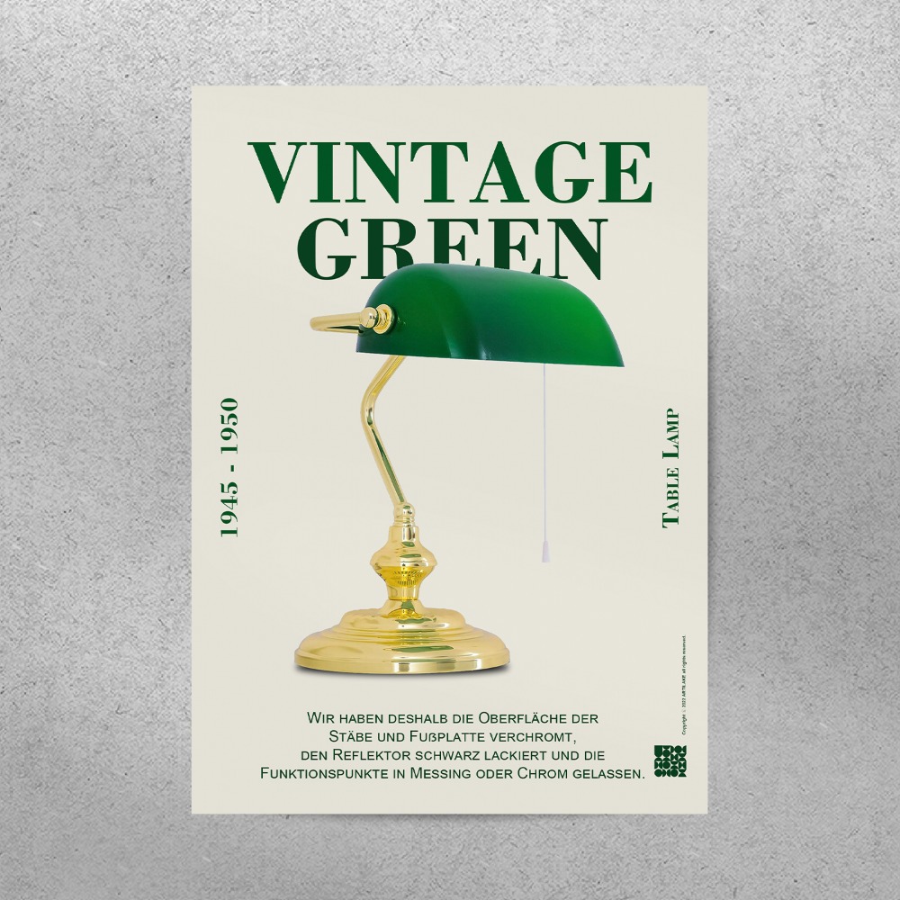 사각 포스터 액자 / Bauhaus Vintage Green