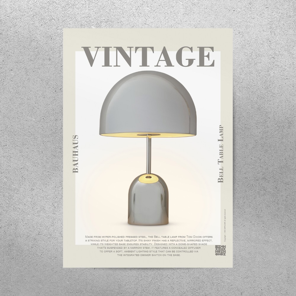 사각 포스터 액자 / Vintage Bell Lamp